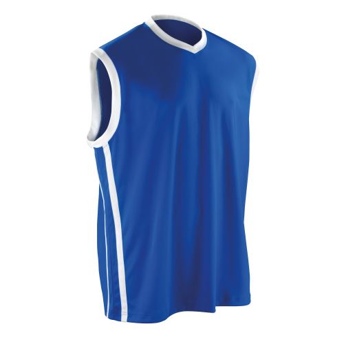 Spiro - Maillot de basketball sans manche - Homme (XL) (Bleu / Blanc) - UTRW4778