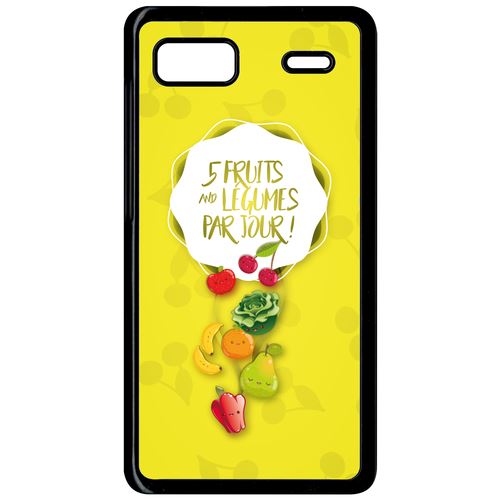 Coque Lenovo A708 5 Fruits Et Legumes Fond Jaune