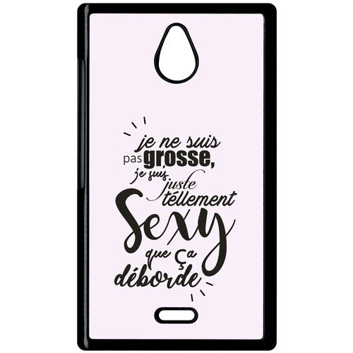 Coque Nokia X1 01 Je Ne Suis Pas Grosse Fond Rose Pale