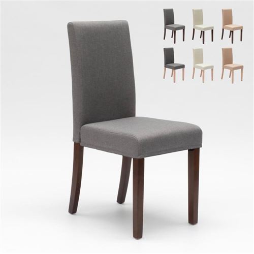 Chaise rembourrée style henriksdal pour cuisine salle à manger Comfort, Couleur: Gris