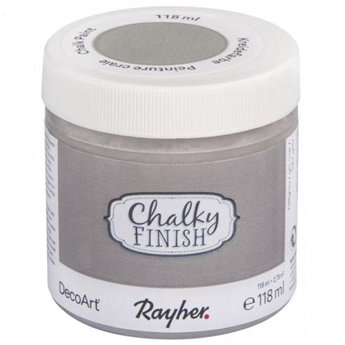 Peinture-craie Chalky Finish 118 ml - Gris clair - Rayher