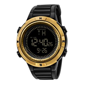 SANDA Hommes Montre Analogique Numérique De Mode Casual Sport Montre-Bracelet  3ATM Étanche Bracelet En Cuir Lumineux Multifonctionnel Montres - Bracelet  de montres - Achat \u0026 prix | fnac
