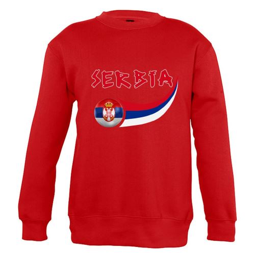 Supportershop Serbie Sweatshirt Mixte Enfant, Rouge, FR : (Taille Fabricant : 8 Ans)