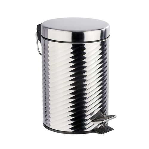 Poubelle cosmétique à pédale - 3 l - Acier inoxydable
