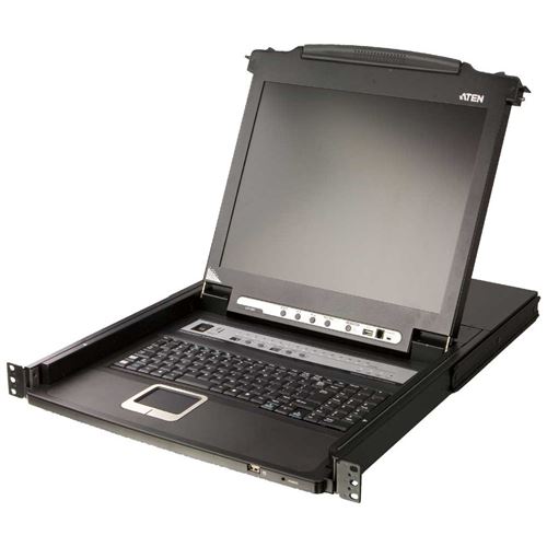 Commutateur KVM, 16 contacts avec TFT de 43,18 cm (17 ), ATEN CL5716M, version 48,26 cm (19)