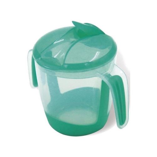 mill'o bébé tasse d'apprentissage a bec repliable - ergonomique - bi-matiere - vert - 22 cl