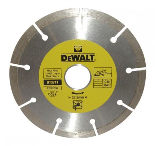 Disque Diamant Segmenté Dewalt Ø 125 Mm - Dt3711