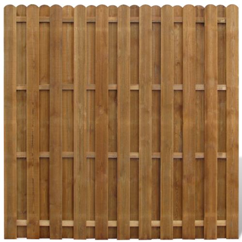 Tidyard Panneau de Clôture en Pin Marron Imprégné Carré 180 x 180 cm (L x H)