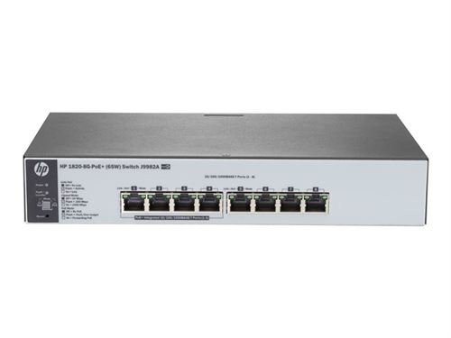 HPE 1820-8G-PoE+ (65W) - commutateur - 8 ports - Géré - Montable sur rack