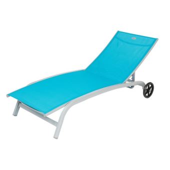 Transat Multipositions Hesperide Nagua Bleu Lagon Mobilier De Jardin Achat Prix Fnac