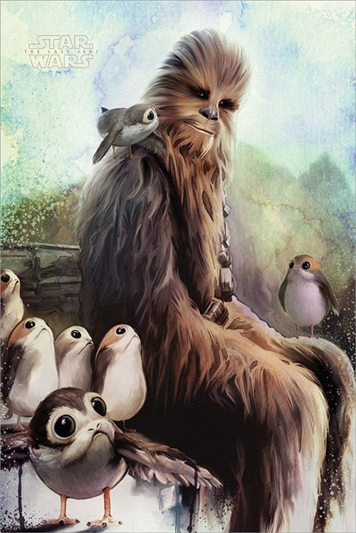 Star Wars: The Last Jedi Maxi Poster 61 x 91,5 cm Chewbacca & Porgs