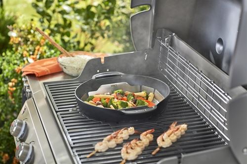 Wok Weber en fonte Gourmet BBQ System™ Noir