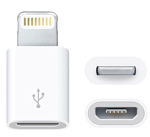INECK® Adaptateur Lightning Vers Micro-Usb Femelle pour Apple iphone 5, 6, 7 - Blanc