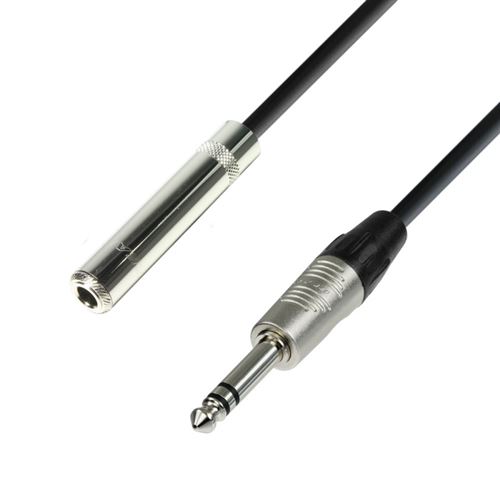 Adam Hall - K4BOV0600 - Rallonge Casque Jack 6,35 mm stéréo vers Jack 6,35 mm - 6.00 m