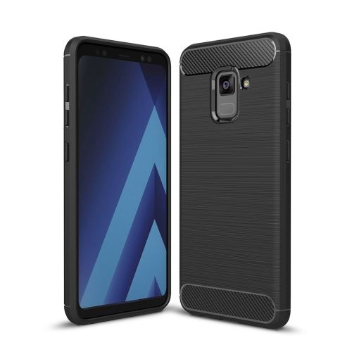 Galaxy A7 (2018) Coque Protection TPU Effet Carbone Brossé Noir ALS51532