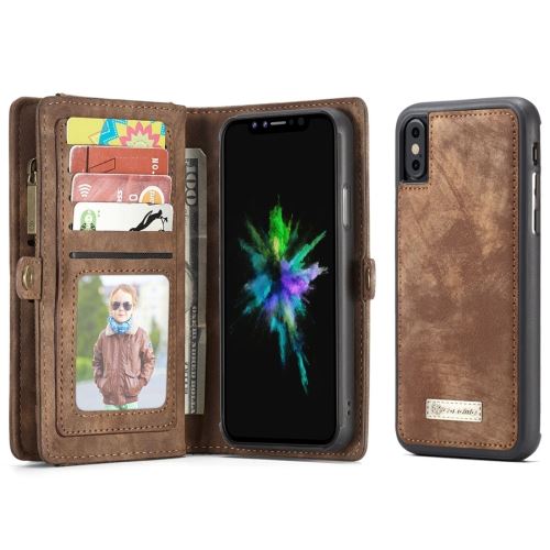Iphone X / Xs Coque Protection Plastique Detachable Marron Als82212