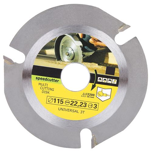 Lame De Scie Circulaire Disque À Bois Acier À Haute Teneur En Carbone 115 * 22Mm Universel 3 Dents