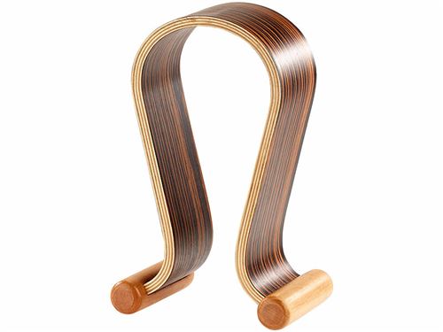 AUVISIO  : Support design pour casque audio aspect noyer