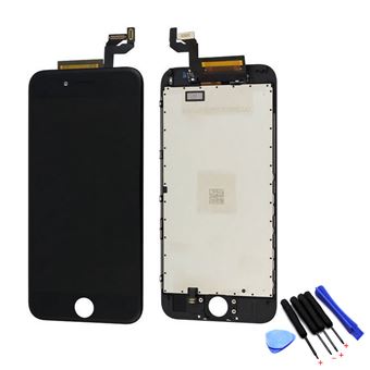 Écran LCD pour iPhone 6S noir sur chassis - 1