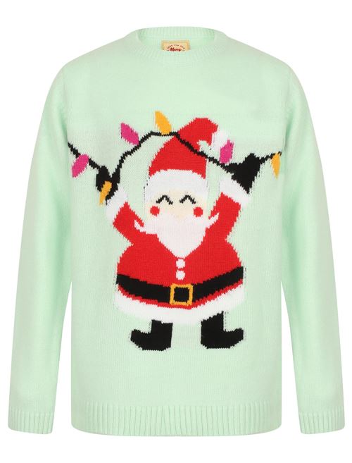 Pull Noel Noël Tricoté pour Fille - Vert - 4/5 Ans