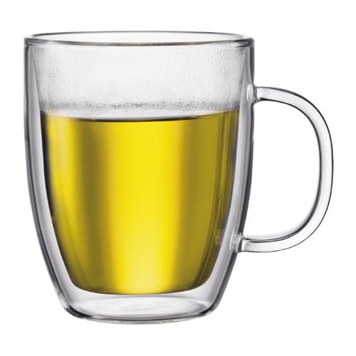 BODUM  - Set 2 mugs jumbo, double paroi, avec anse, 0.45 l