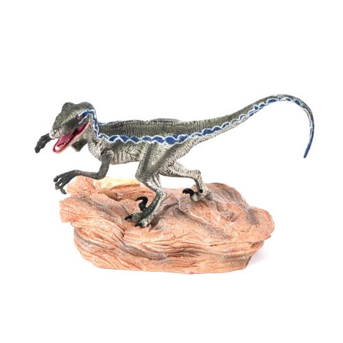 Velociraptor Action Dinosaur Bleu Figure Avec Le Modèle Animal de Base Toy Collector BT416