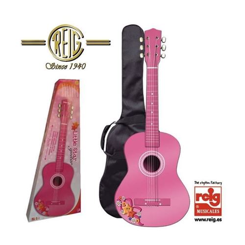 Reig - 7066 - Guitare En Bois - Rose - 75 Cm