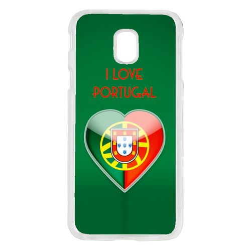 Coque Coeur Love Portugal Compatible Galaxy J3 2017 Transparent