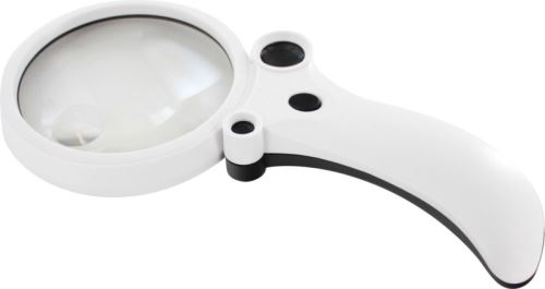 Loupe à main 4 lentilles + LED