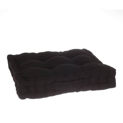 Coussin de sol - 40 x 40 cm. - Noir