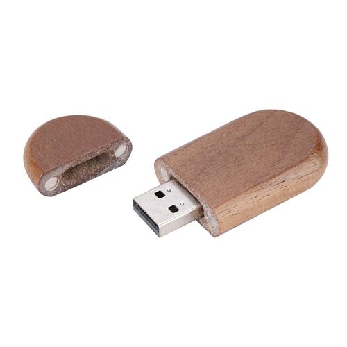 Générique Clés U De Mémoire En Bois De Forme Ovale En Stockage Usb 2.0 U Memory Stick (32G) - Image 1