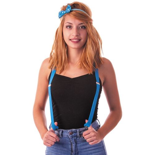 bretelles fluo bleu adulte