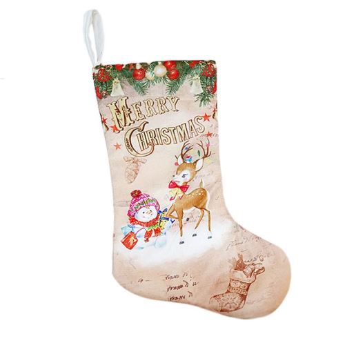 Bas de noël sac cadeau, décorations de noël - Multicolore 30x15x20CM #3