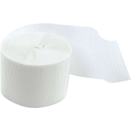Creotime papier crêpe 20 m 5 cm 20 pièces blanc