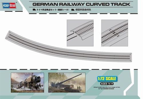 German Railway Curved Track - 1:72e - Hobby Boss