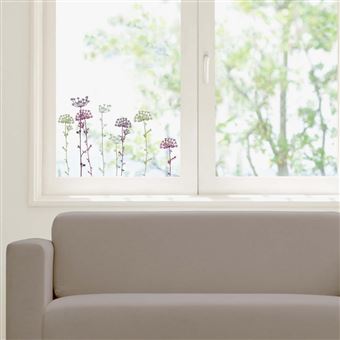 Draeger - Sticker fenêtre en polypropylène fleurs ombelles colorées - Achat  & prix