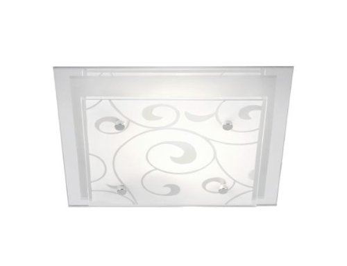 Globo dia 48062 plafionnier carré, blanc, en verre
