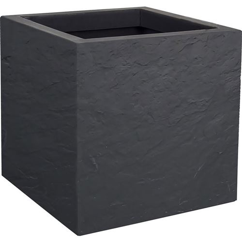 Eda Pot Carré Volcania Up 21 L Effet Pierre Anthracite 29,5 Cm - Image 3