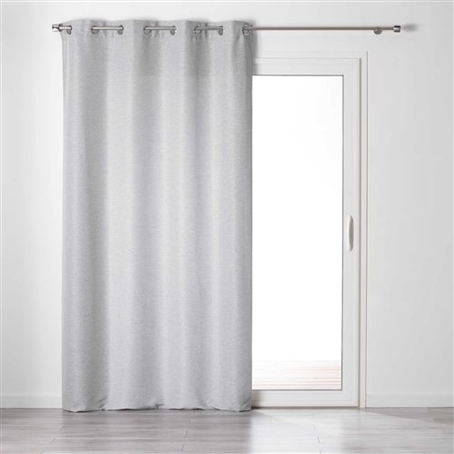 Rideau a oeillets 140 x 240 cm tamisant chambray glory Anthracite