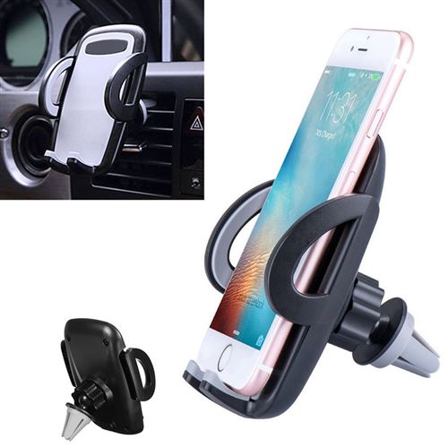 Universel 360° Support Téléphone GPS Voiture Air Vent Aération Grille Mount Pour iPhone Samsung Smartphone Gris