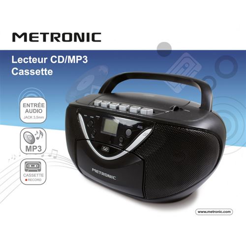 Lenco - MINI CHAINE HIFI RADIO FM PORTABLE LECTEUR CD-CASSETTE