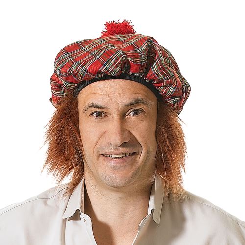 Bristol Novelty - Bonnet et cheveux ECOSSAIS - Adulte (Taille unique) (Multicolore) - UTBN1395