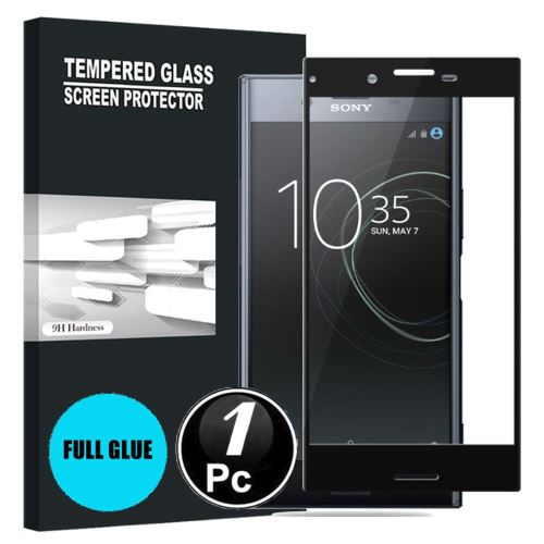 Sony Xperia XZ Premium Vitre protection d'ecran en verre trempé incassable protection integrale Full 3D Tempered Glass FULL GLUE - [X1-Noir]