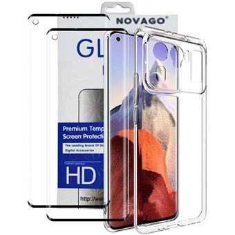 Coque Silicone Transparente + Film Verre Trempé Pour Xiaomi Mi 11 Lite - Protection Complète Anti-chocs Et Rayures