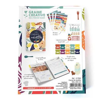 Coffret Mon carnet de recettes gourmandes - Graine Créative