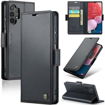 Coque FOXDOCK pour Samsung Galaxy A04S/A04/M13 5G étui léger en cuir avec fermeture magnétique et blocage RFID, avec 3 emplacements pour cartes, compatible avec Samsung Galaxy A04S/A04/M13 5G-Noir - 1