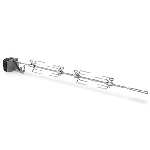 Weber Drehspiess für Searwood XL / Genesis – Weber Grill Ablage/Grill Rollwagen/Grill Erweiterung – grau