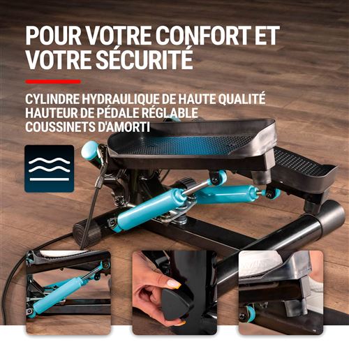 Stepper D'appartement,Stepper Up Down pour L'Aérobic et Fitness Stepper  Mécanique Mini Stepper Domicile Affichage du Nombre De Pas Stepper Fitness