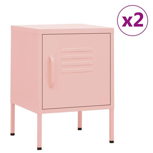 Vidaxl Rose Tables De Chevet - Image 2