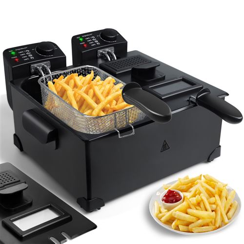 Aigostar Feast - Friteuse double cuve 6L 3600W